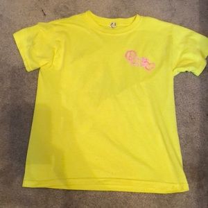 Neon yellow girly girl beach shirt.